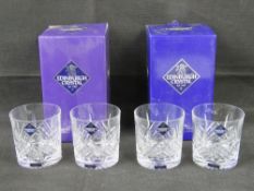A set of four Edinburgh Crystal whiskey