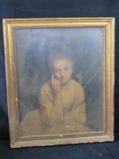 Print 'Lady in Yellow' by Sir Joshua Reynolds.