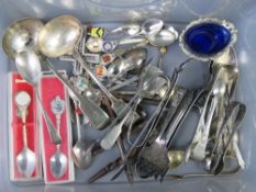 A quantity of assorted cutlery and souve