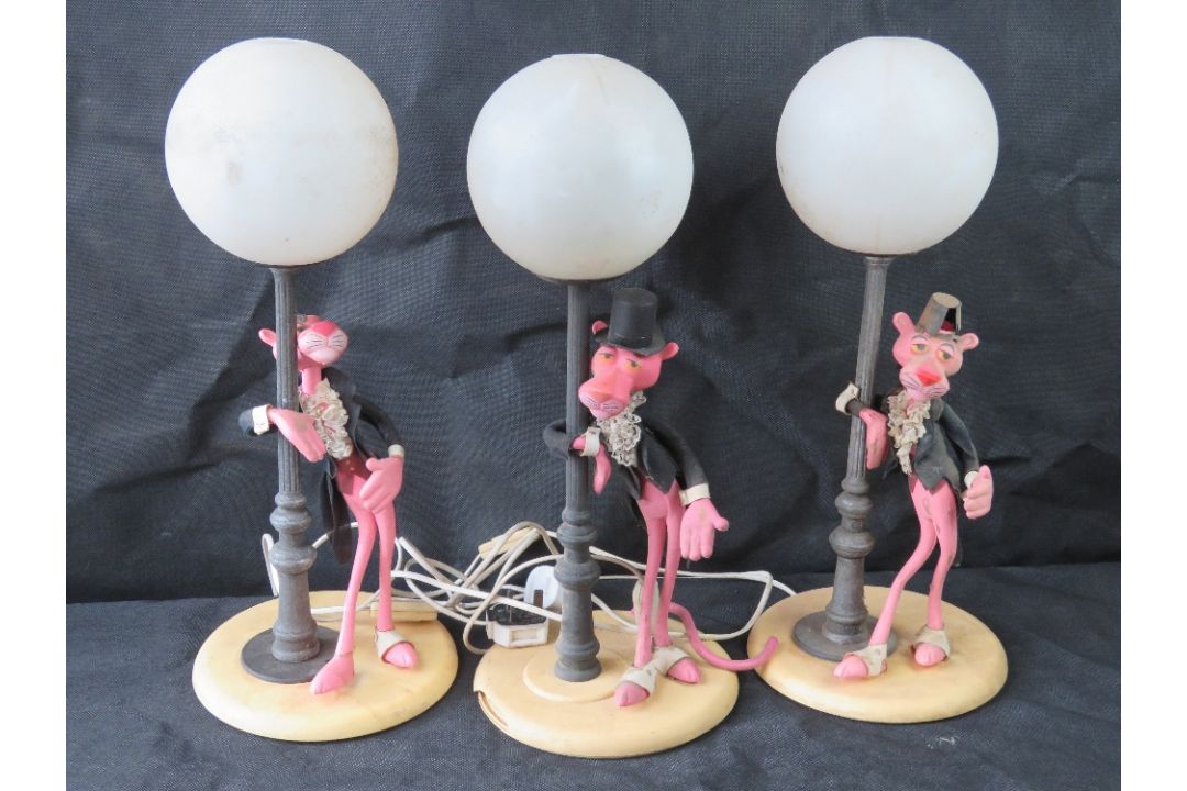 Three Pink Panther lamps, a/f. - Image 1 of 4
