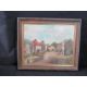 Oil on canvas, street scene, signed and framed. - Image 1 of 4