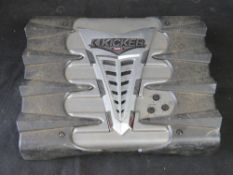 A Kicker KX400.1 subwoofer amplifier.