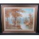 A 20th century oil painting of woodland - Image 1 of 2