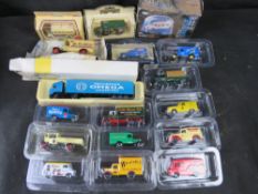 A quantity of model commercial vehicles.