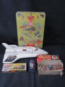 Rumbrol paint set together with various toys including Del Prado figure.