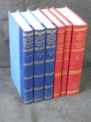 Two sets of part leather bound books.