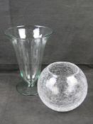 Two large glass vases.