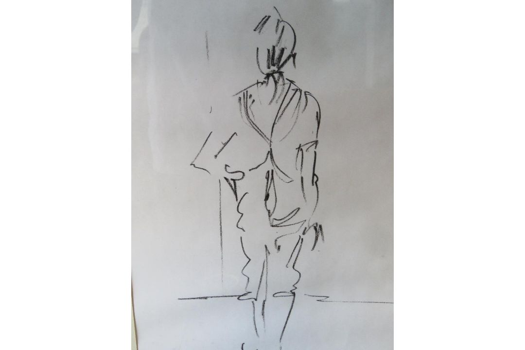 A charcoal sketch of a gentleman from be - Image 3 of 3