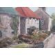 Oil on canvas, street scene, signed and framed. - Image 2 of 4