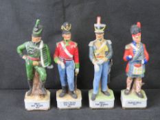Four military figures, a/f.
