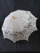 A lace parasol.