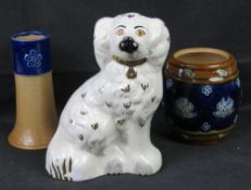 A Beswick Spaniel figure and two items o