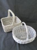 Two wicker baskets.