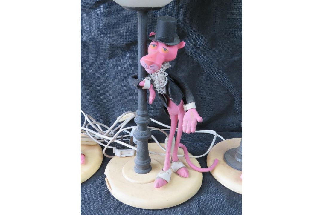 Three Pink Panther lamps, a/f. - Image 3 of 4