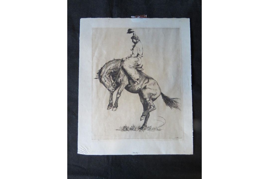 Signed print 'Cowboy' by Tuket, signed i - Image 1 of 4