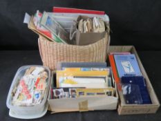 A large quantity of stamps and postcards.