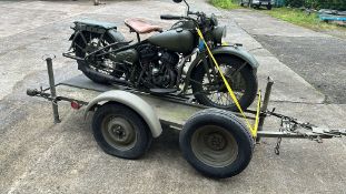 1943 Harley Davidson WLC 45 Motorbike with original road trailer
