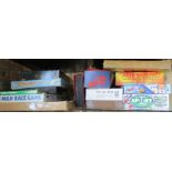A collection of vintage and modern board games.