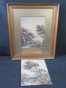 Early 19th century watercolours; each signed HBZ 1818, one in later gilt mount, framed and glazed,