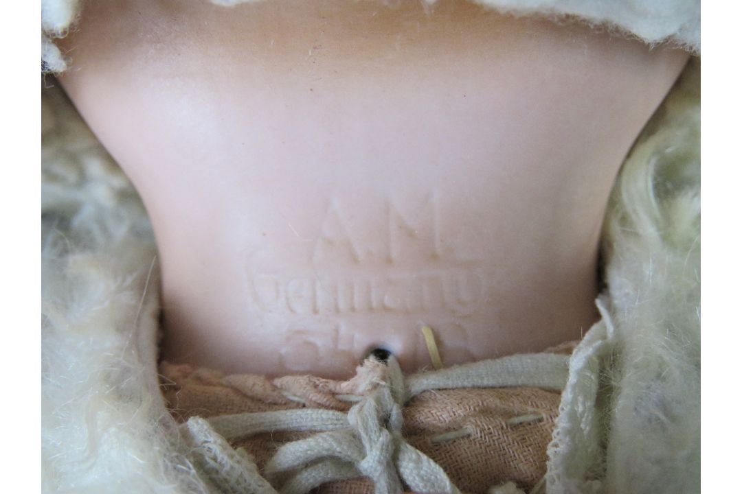 An Armand Marseilles bisque head baby doll, 3418, cloth body, sleepy eyes and closed mouth. - Image 6 of 9