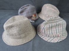 A quantity of hats including pure new wool.