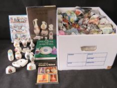 A large collection of Goss ceramics including collectors books;