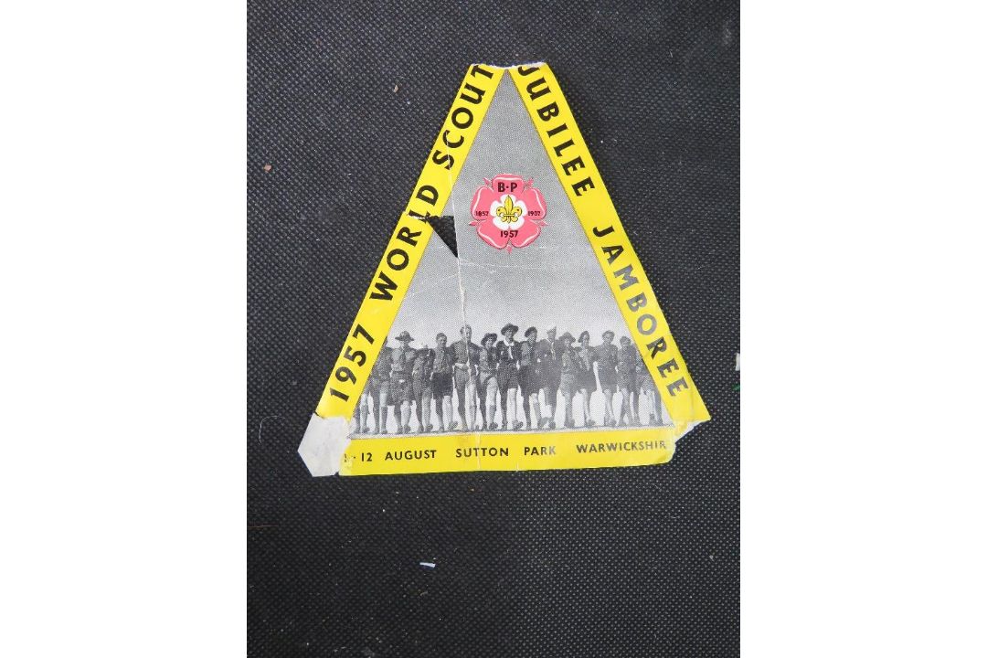 A quantity of Scouts ephemera including badges, medals, beret, belts, original poster, - Image 10 of 15