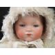 An Armand Marseilles bisque head baby doll, 3418, cloth body, sleepy eyes and closed mouth. - Image 2 of 9