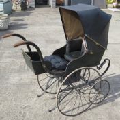 A late 19th century coach built baby carriage,