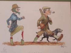 Signed print; Another Perfect Day, signed by the artist Bryn Parry, framed and mounted.