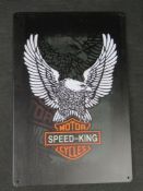 A contemporary Harley Davidson advertising sign.