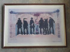 Print; Westoe Netty by Robert Olley 1975, framed.