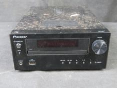 A Pioneer CD receiver system.