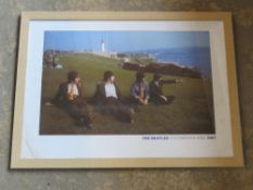 Beatles print, Plymouth Hoe 1967, framed.