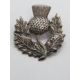 A silver Scottish thistle brooch. - Image 1 of 2