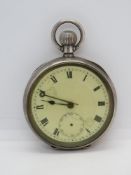 A silver pocket watch, a/f, total weight 81.6g.