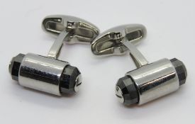 A pair of Swarovski crystal cufflinks
