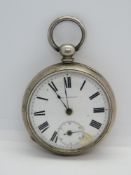 A silver pocket watch by John Bennett Maker to the Royal Observatory 65 & 64 Cheapside London,