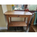 A pine console table, 106 x 50 x 80cm.