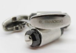 A pair of Swarovski crystal cufflinks