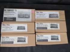 A quantity of scale model Bec Tram kits.