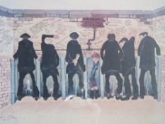 Print; Westoe Netty by Robert Olley 1975, framed, 65 x 46cm overall.