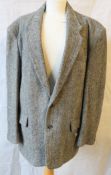 A mens Harris tweed wool suit jacket size 44.