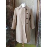 Designed and made by Rosemarie van Bree; ladies coat - wool/cashmere content but no label,