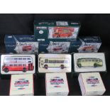 Corgi; seven assorted boxed buses.