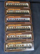 Six Mainline Railways OO Gauge carriages.