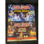Star Wars Monopoly; Episode I and Saga Edition.