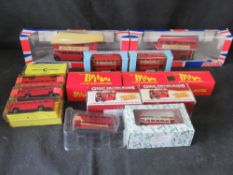 A quantity of assorted scale model London Buses including Solido, Britbus, etc.