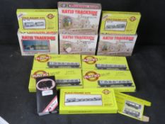 A quantity of assorted boxed Ratio trackside and carriage kits.