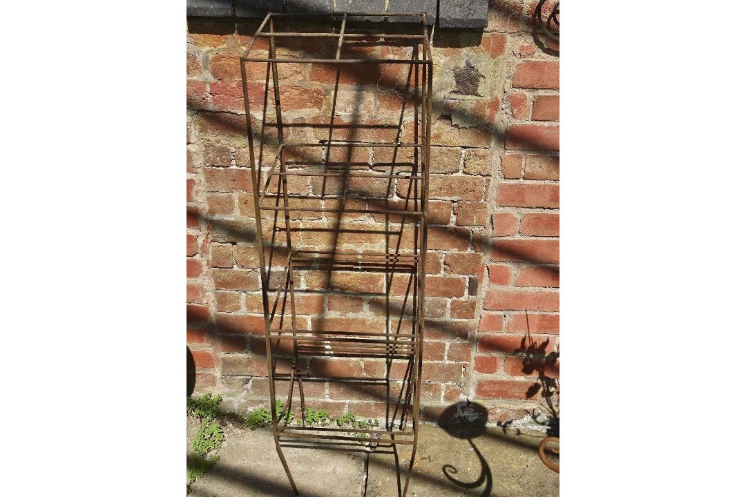 A square shaped frame for plants.
